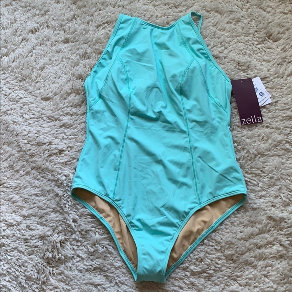 Teal Aruba one piece swimsuit by Zella